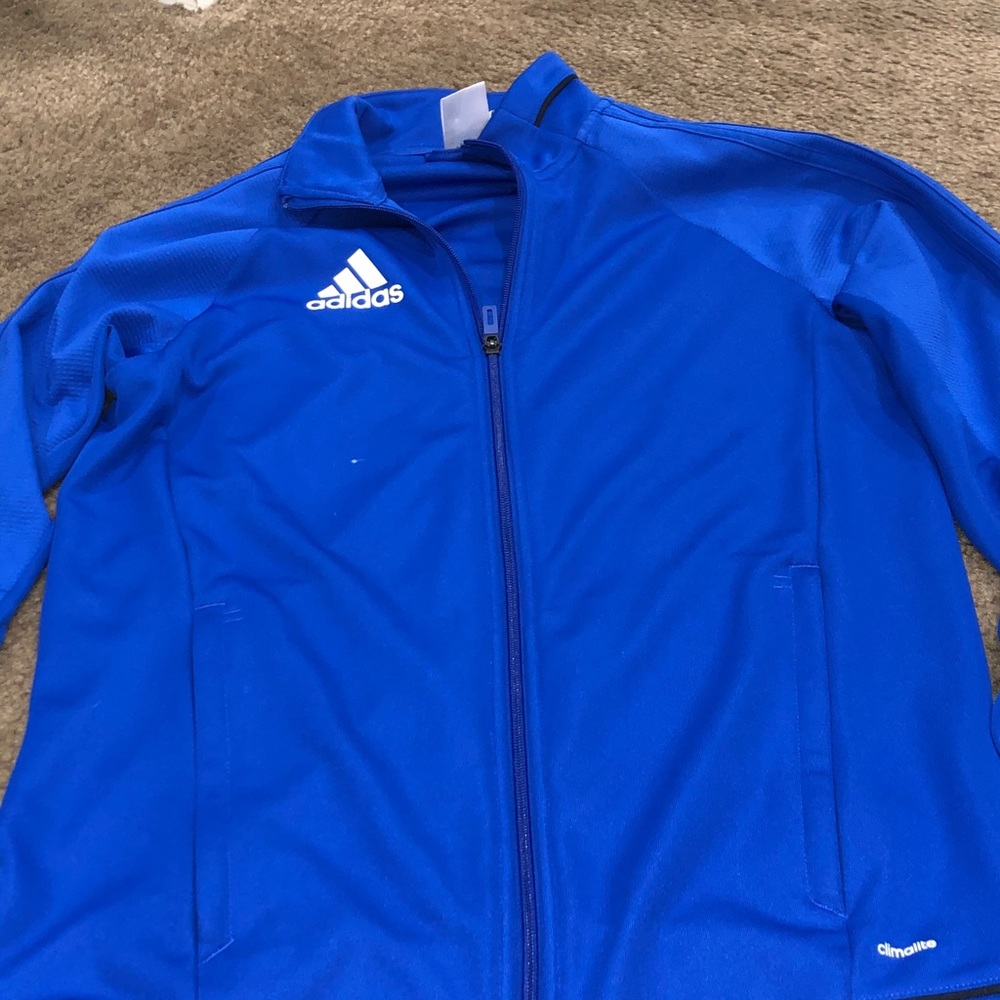 blue track adidas jacket